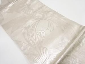 束ね熨斗に古典柄織り出し　名古屋帯